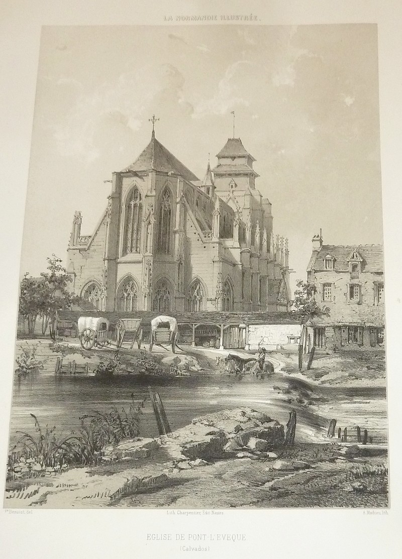Église de Pont-l'Évêque (Calvados) (Lithographie)