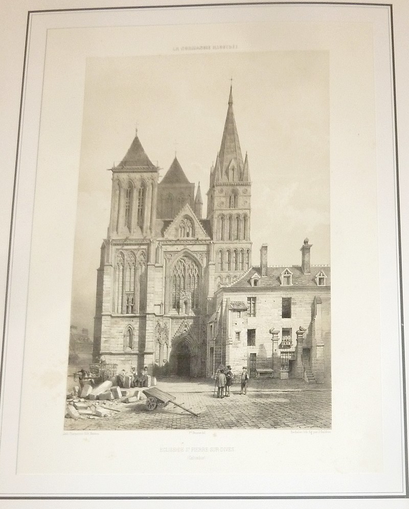 Église de St Pierre sur Dives (Calvados) (Lithographie) - Benoist, Félix