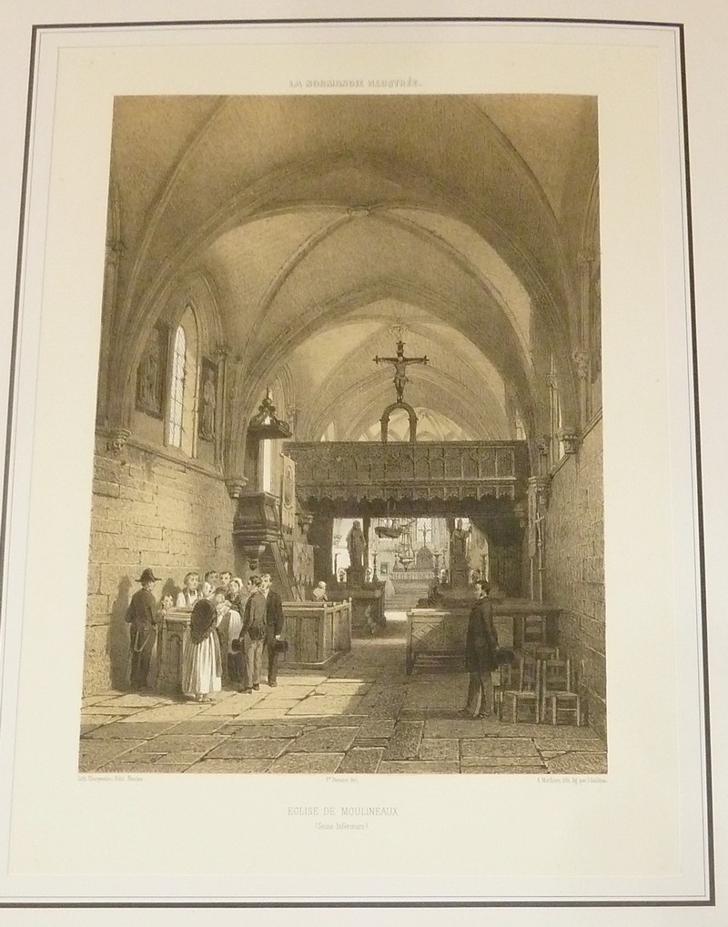 livre ancien - Église de Moulineaux (Seine inférieure) (Lithographie) - Benoist, Félix