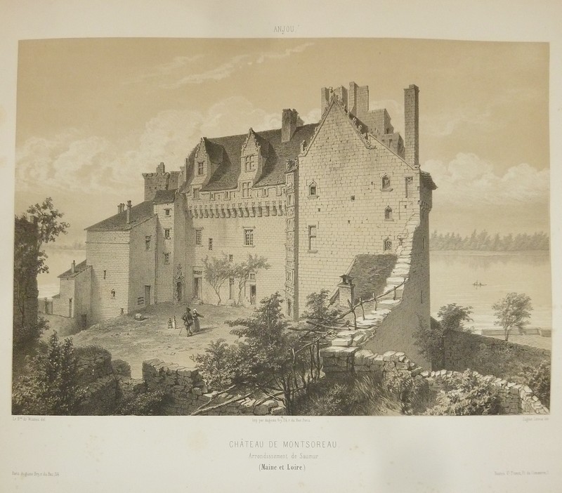 Château de Montsoreau, arrondissement de Saumur (Maine et Loire) (Lithographie)