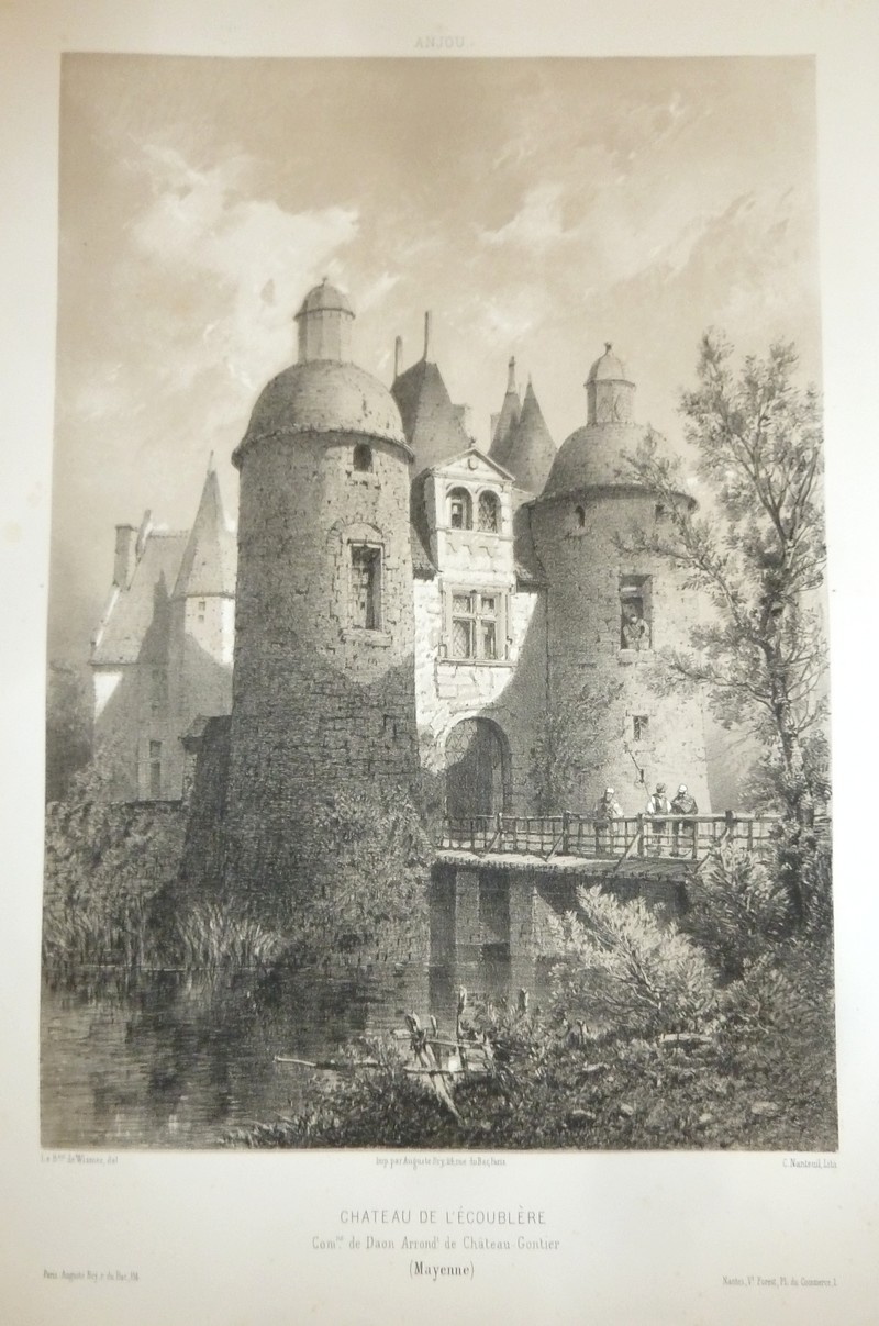 Château de l'Écoublère, commune de Daon, arrondissement de Chateau-Gontier (Mayenne) (Lithographie)