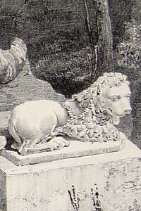 Ploermel, restes du Tombeau de Philippe de Montauban (Lithographie)