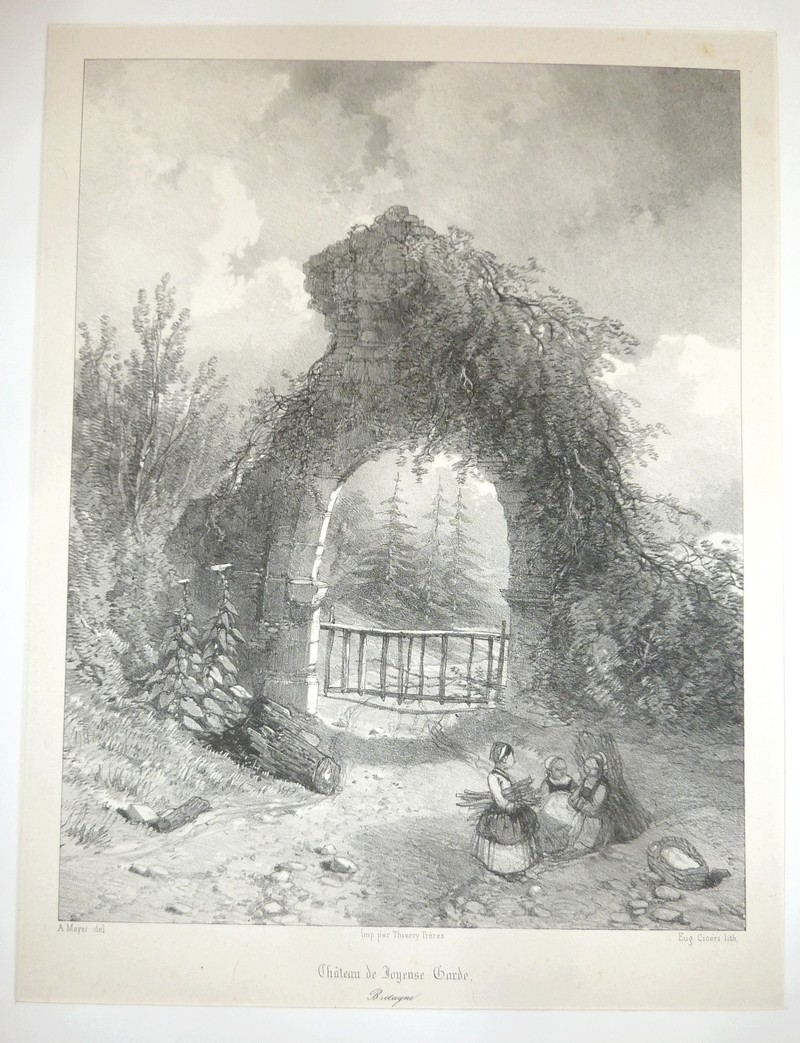 livre ancien - Château de Joyeuse Garde (Bretagne) (Lithographie) - Mayer, A.