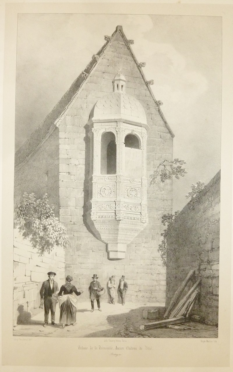 livre ancien - Tribune de la Trémoville, ancien Château de Vitré (Bretagne) (Lithographie) - Gaucherel, Léon