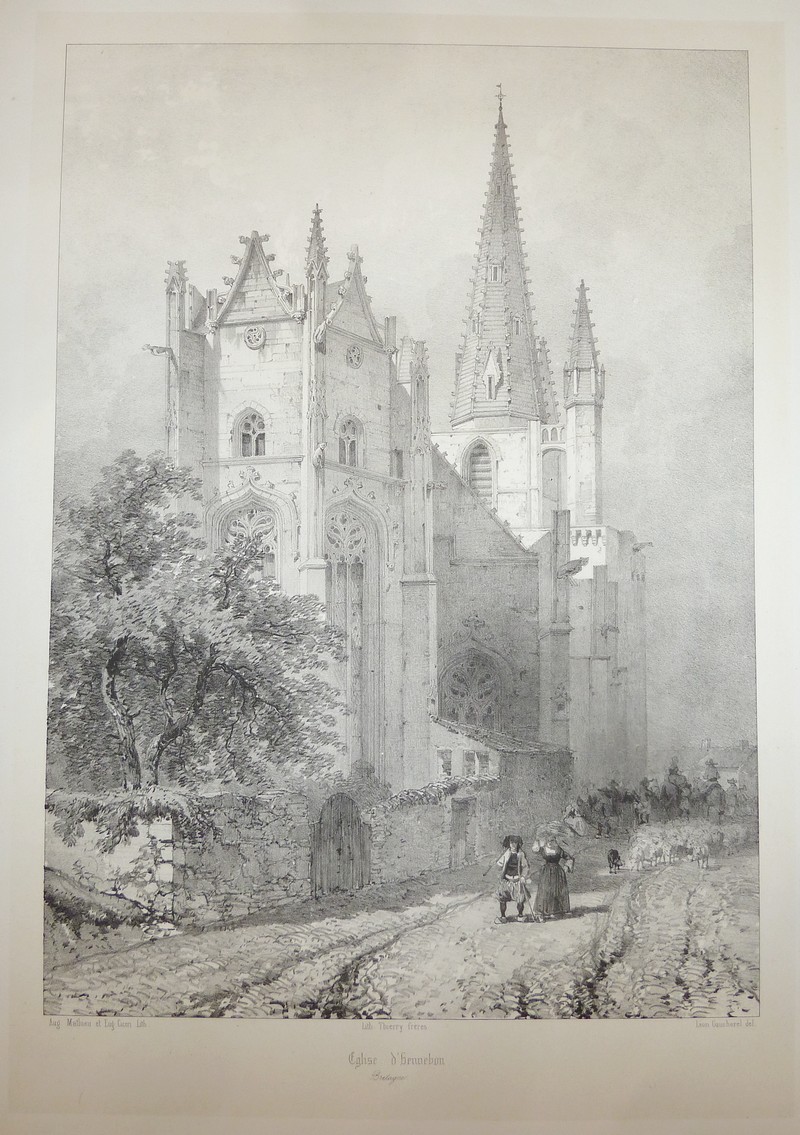 Église d'Hennebon (Bretagne) (Lithographie) - Gaucherel, Léon