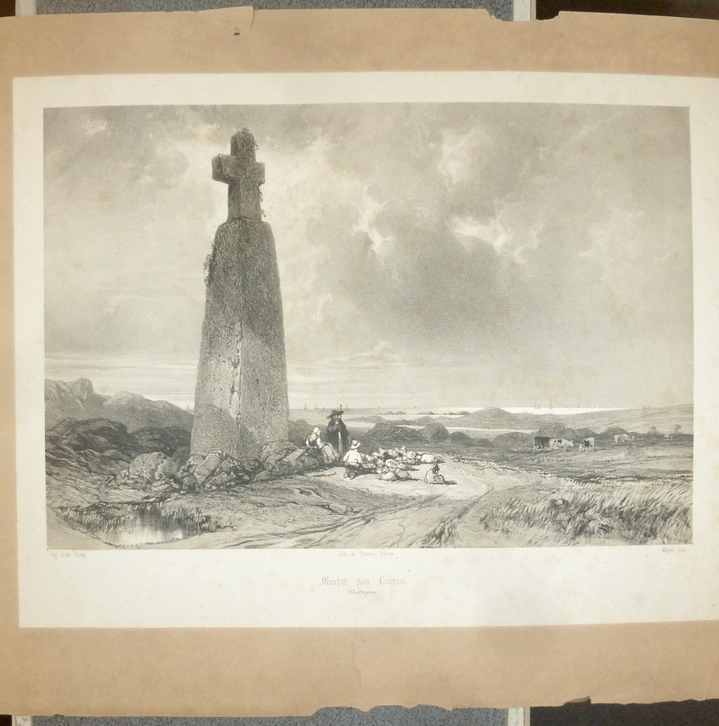 Menhir près Lochrist (Bretagne) (Lithographie) - Mayer, A.