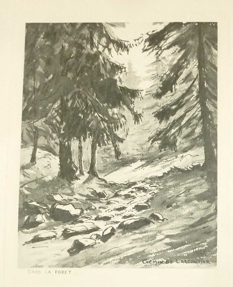 livre ancien - Dans la forêt, chemin de l'argoutier - Drevet, Johanny