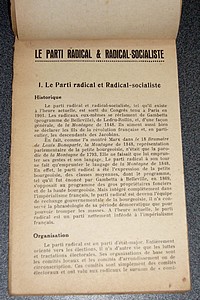 Les dossiers de l'agitateur, N° 6, avril 1932. Le parti Radical et Radical-Socialiste