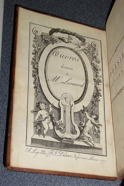 livre ancien - Oeuvres diverses de Mr Léonard (1777) - Léonard