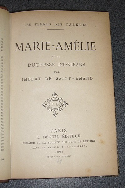 Marie-Amélie et la Duchesse d'Orléans