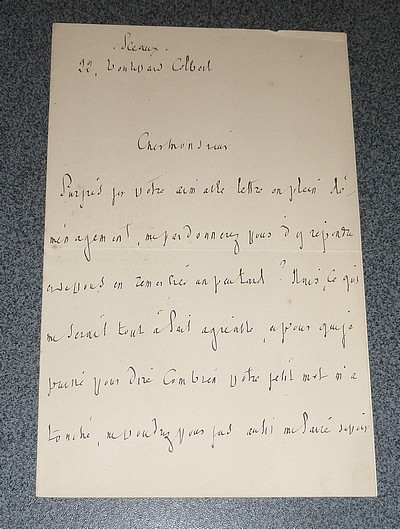Lettre autographe de 3 pages, signée et datée du 22 mai 1893 de Sceaux - Brunetière Ferdinand