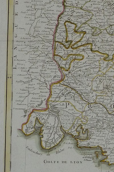 Carte des Gouvernements de Dauphiné et de Provence avec le Comtat Venaissin et la Principauté d'Orange (Carte de 1781)