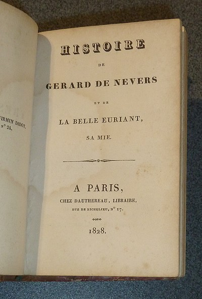 Histoire du Petit Jehan de Saintré (et de la Dame des belles cousines) suivi d'Histoire de Gérard de Nevers et la belle Euriant, sa mie