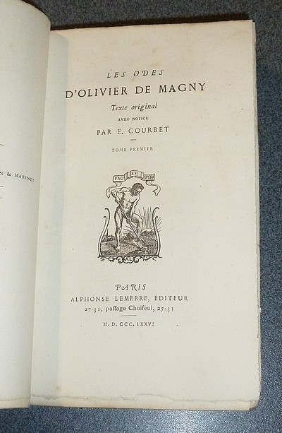 Les Odes d'Olivier de Magny. Texte original (2 volumes)