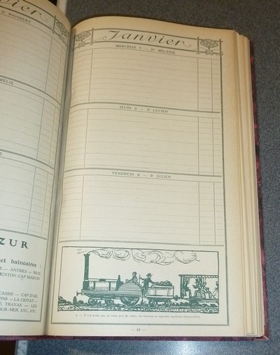 Agenda PLM 1920. Chemins de fer Paris-Lyon-Méditerranée (bien complet du supplément des 12 cartes postales)