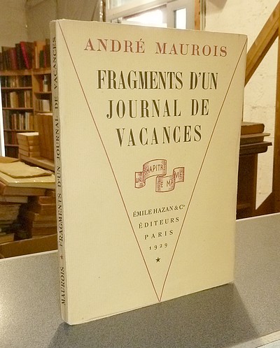 livre ancien - Fragments d'un journal de vacances - Maurois, André