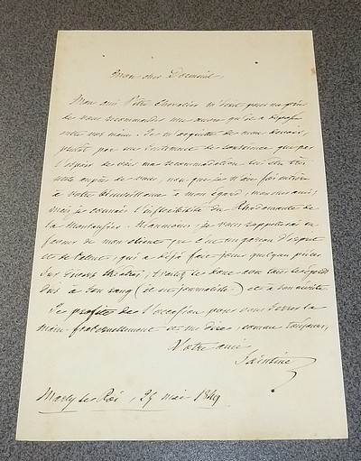 livre ancien - Lettre autographe de Saintine signée en date du 24 mai 1849 - Saintine, Xavier de