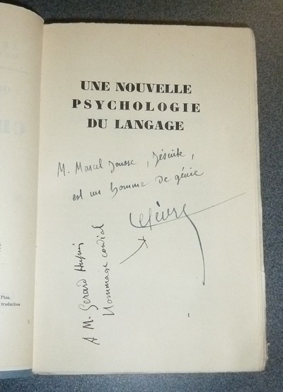Une nouvelle psychologie de langage par Frédéric Lefèvre - Mon frère le dominicain par Émile Baumann