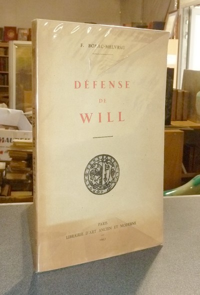livre ancien - Défense de Will. La véritable identité de William Shakespeare - Bonac-Melvrau, F.