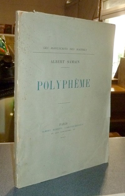 livre ancien - Polyphème, deux actes en vers publiés pour la première fois par la Revue de Paris le 1 aout 1901 (exemplaire sur Japon) - Samain, Albert