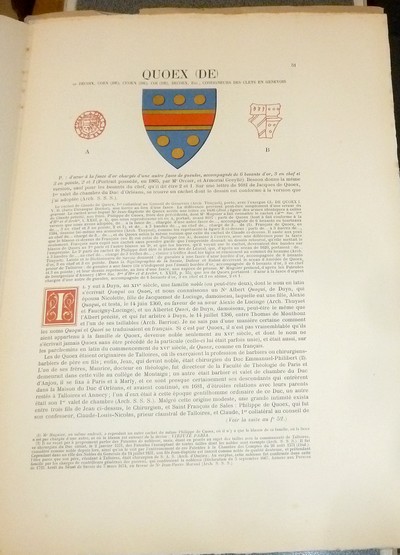 Armorial et Nobiliaire de l'Ancien Duché de Savoie (Tome V - livraison 4)