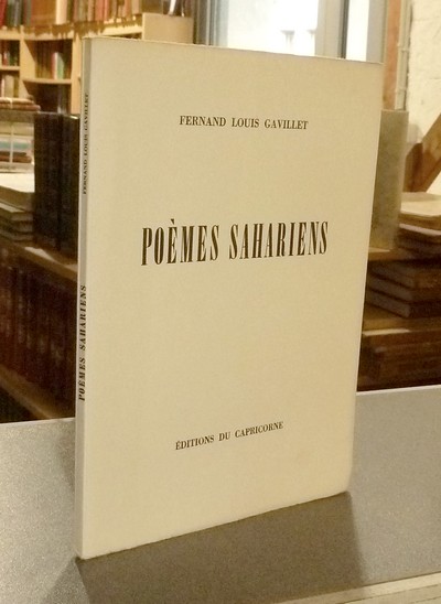 livre ancien - Poèmes sahariens - Gavillet, Fernand Louis