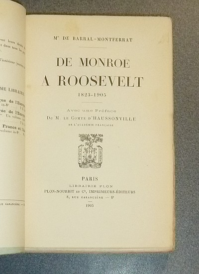 De Monroe à Roosevelt 1823-1905