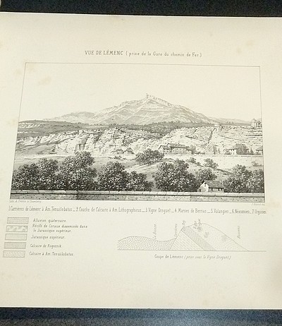 Description géologique et paléontologique de la colline de Lémenc sur Chambéry. Atlas (1875) auquel est joint : La nouvelle description, Atlas (1887) - Pillet, L. & Fromontel, E. de