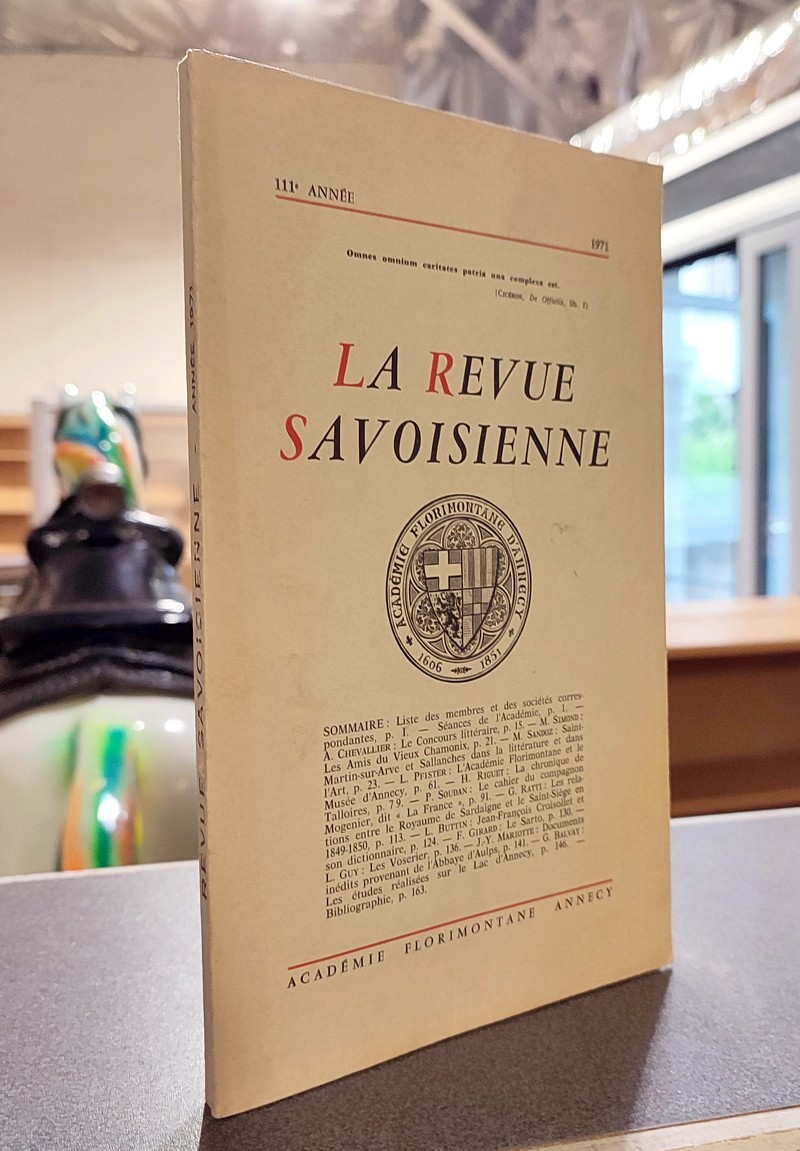 livre ancien - La Revue Savoisienne. 111 ème année, 1971 - Revue Savoisienne