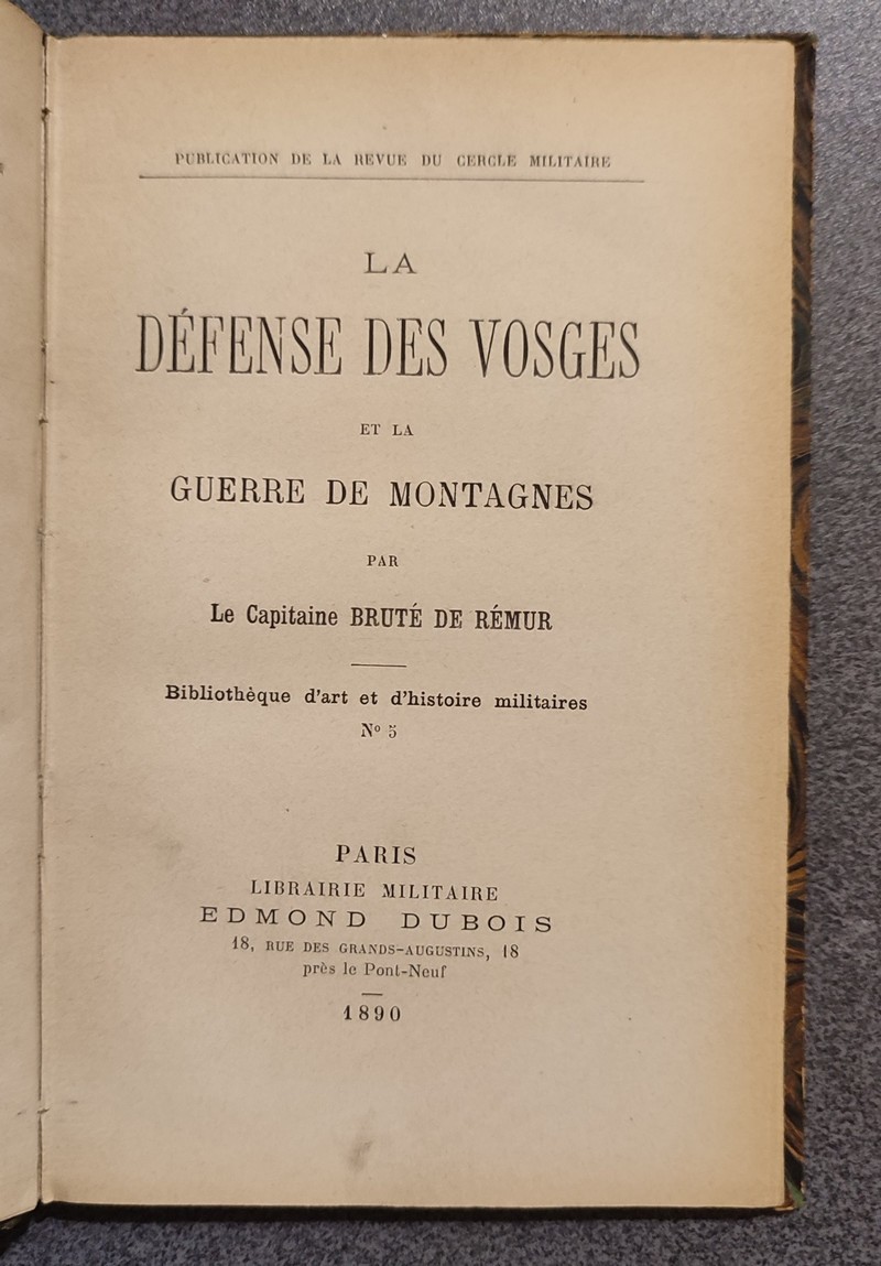 La défense des Vosges et la guerre de Montagnes