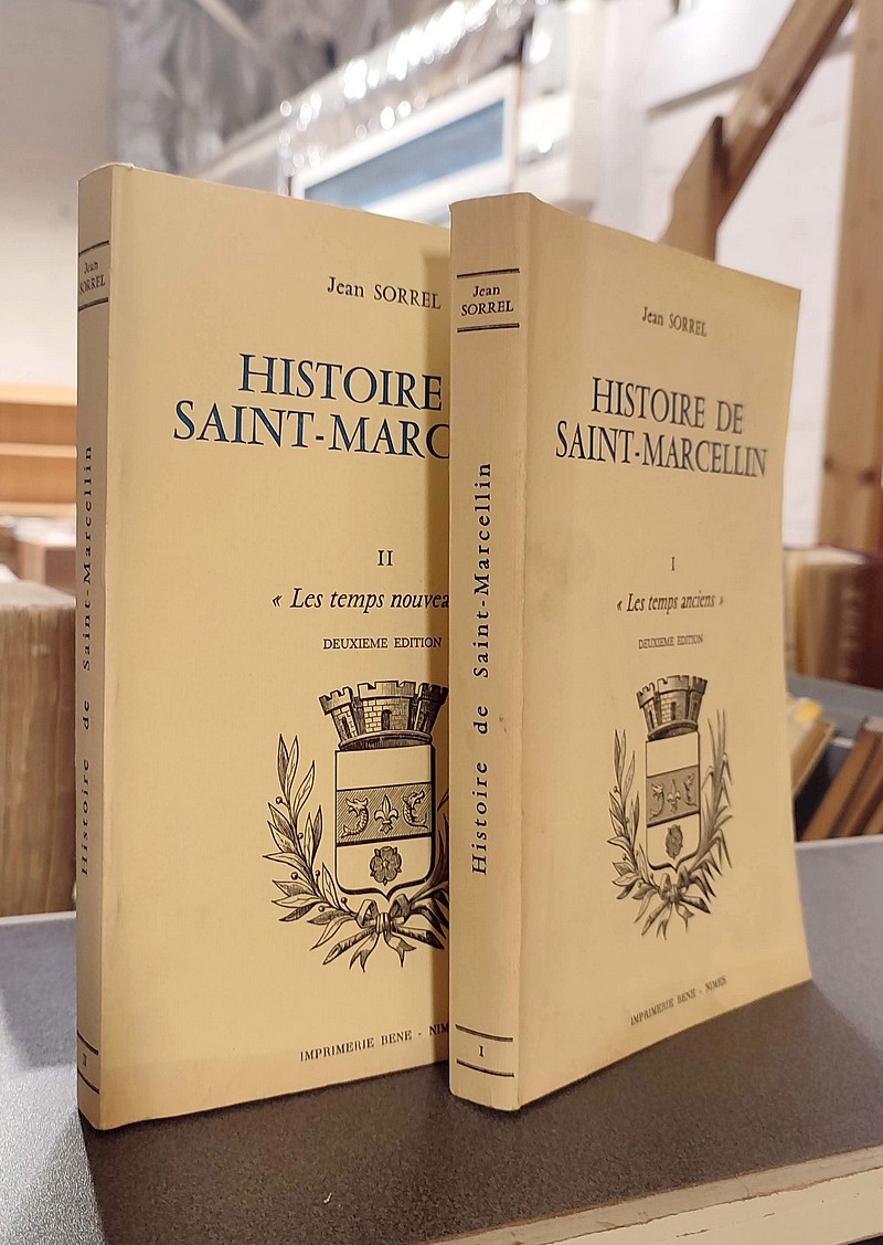 livre ancien - Histoire de Saint-Marcellin (2 volumes). I : Les temps anciens. II : Les temps nouveaux - Sorrel, Jean