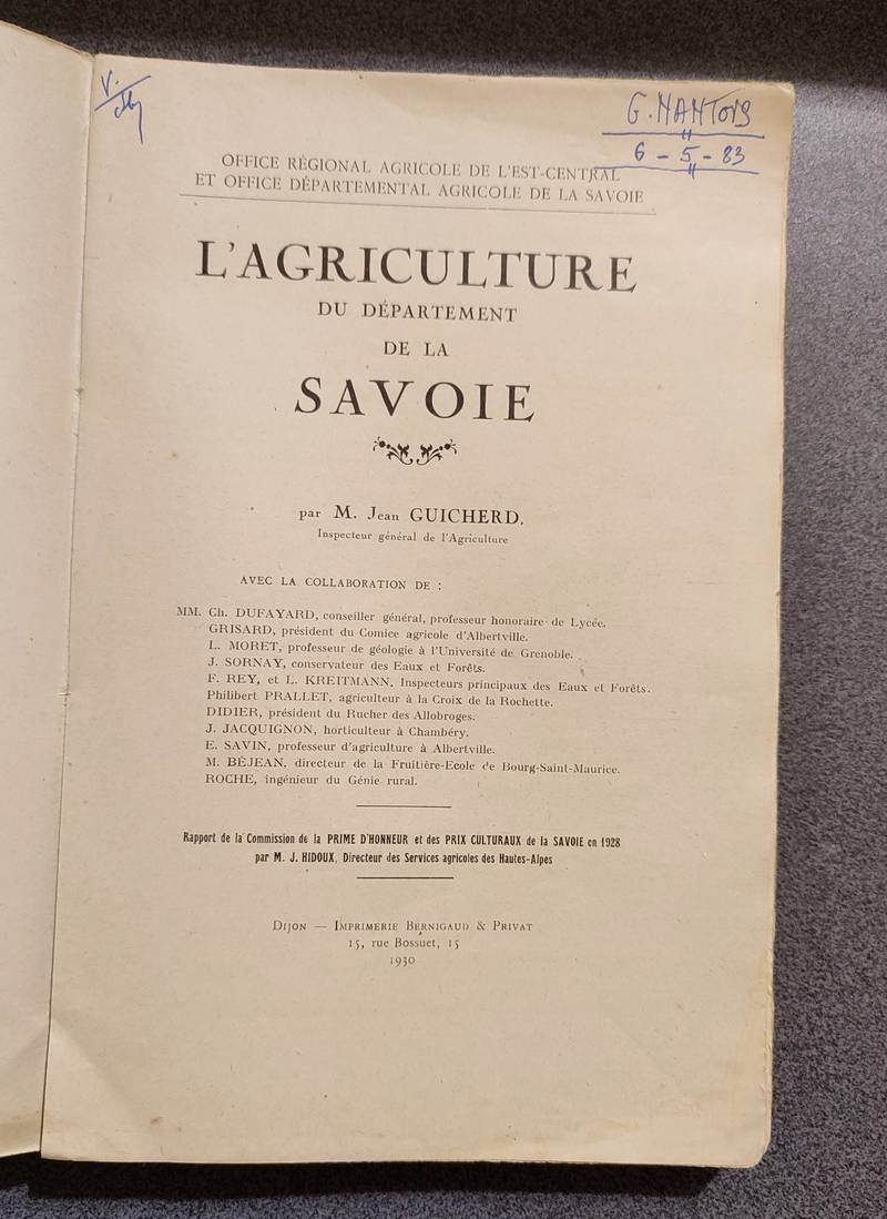 L'agriculture du Département de la Savoie