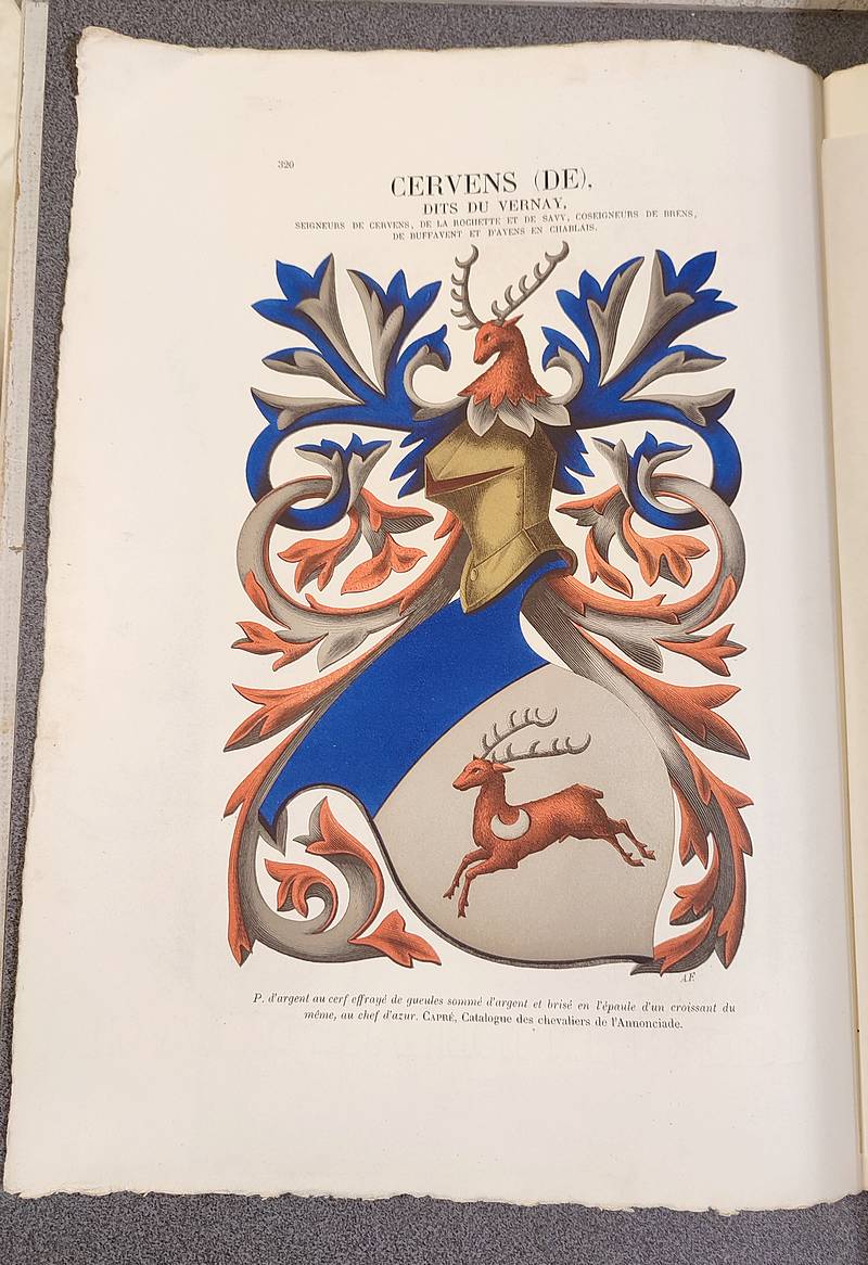 livre ancien - Armorial et Nobiliaire de l'Ancien Duché de Savoie (Tome I - livraison 20) - Foras, Le Cte E. Amédée de