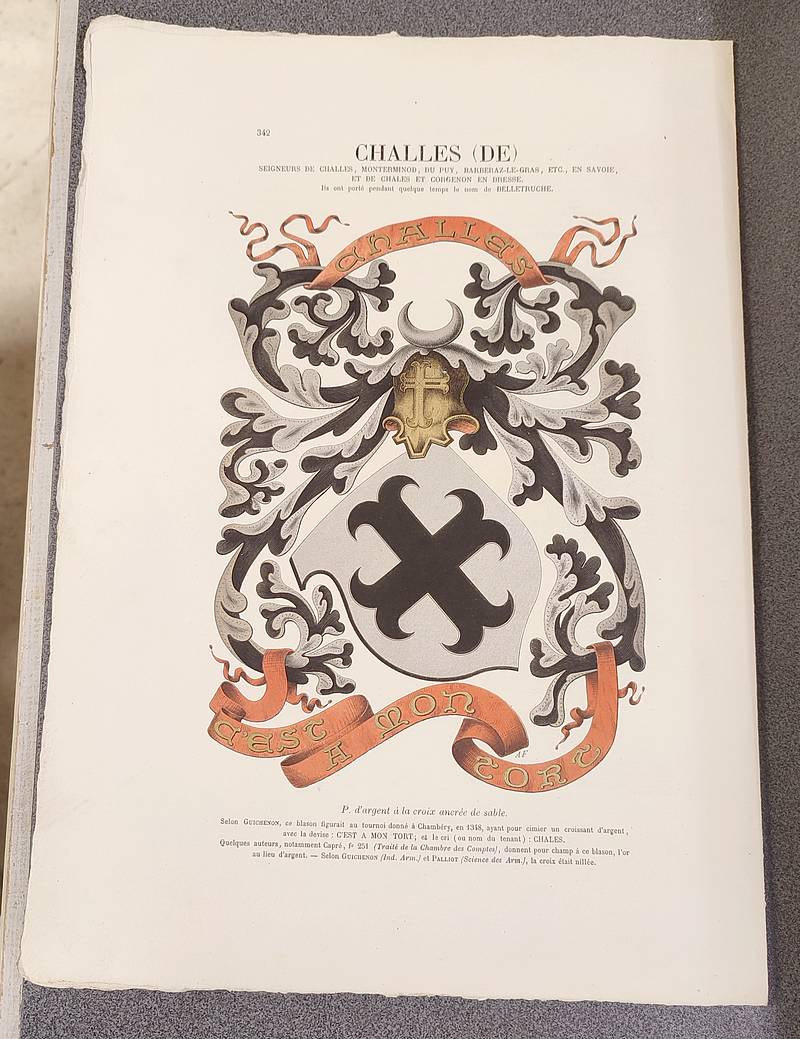 livre ancien - Armorial et Nobiliaire de l'Ancien Duché de Savoie (Tome I - livraison 21) - Foras, Le Cte E. Amédée de