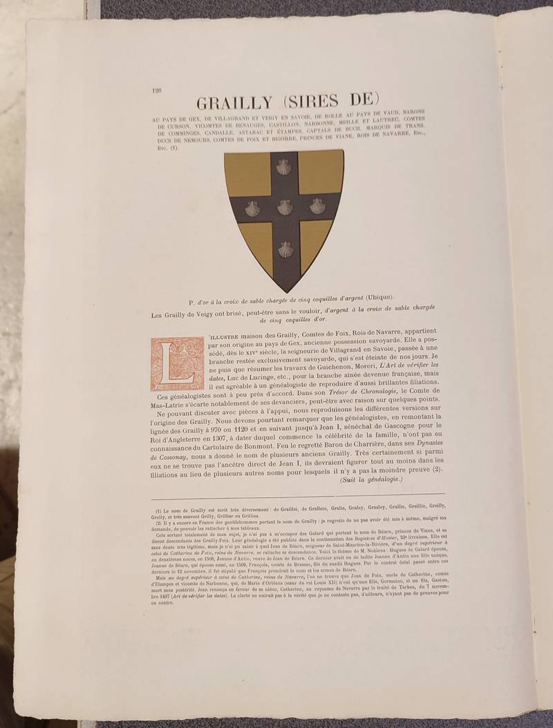 Armorial et Nobiliaire de l'Ancien Duché de Savoie (Tome III - livraison 9) - Foras, Le Cte E. Amédée de
