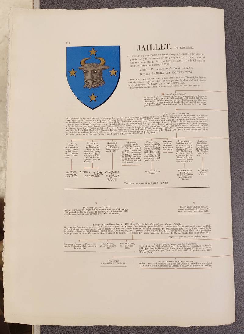 Armorial et Nobiliaire de l'Ancien Duché de Savoie (Tome III - livraison 14) - Foras, Le Cte E. Amédée de