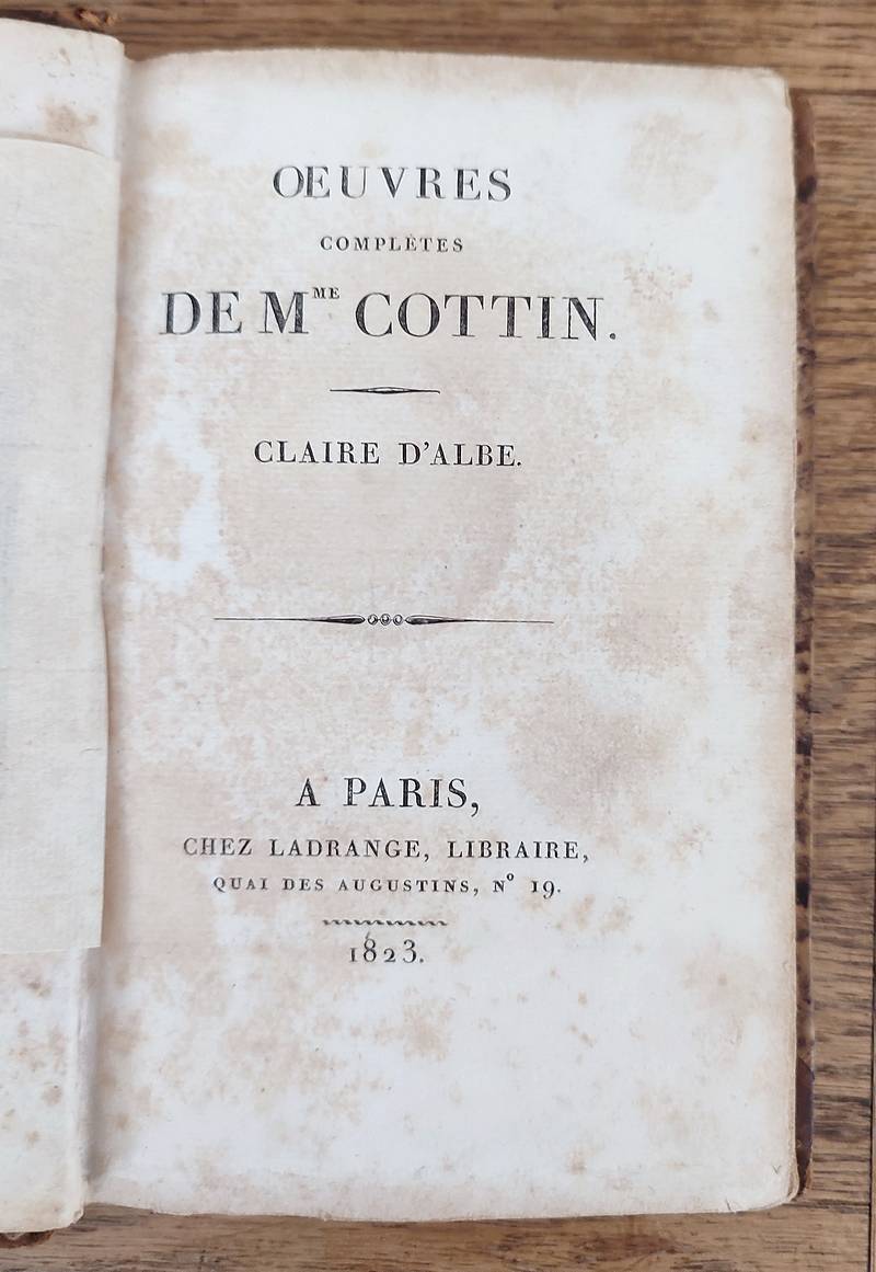 Oeuvres complètes de Mme Cottin (9 volumes)