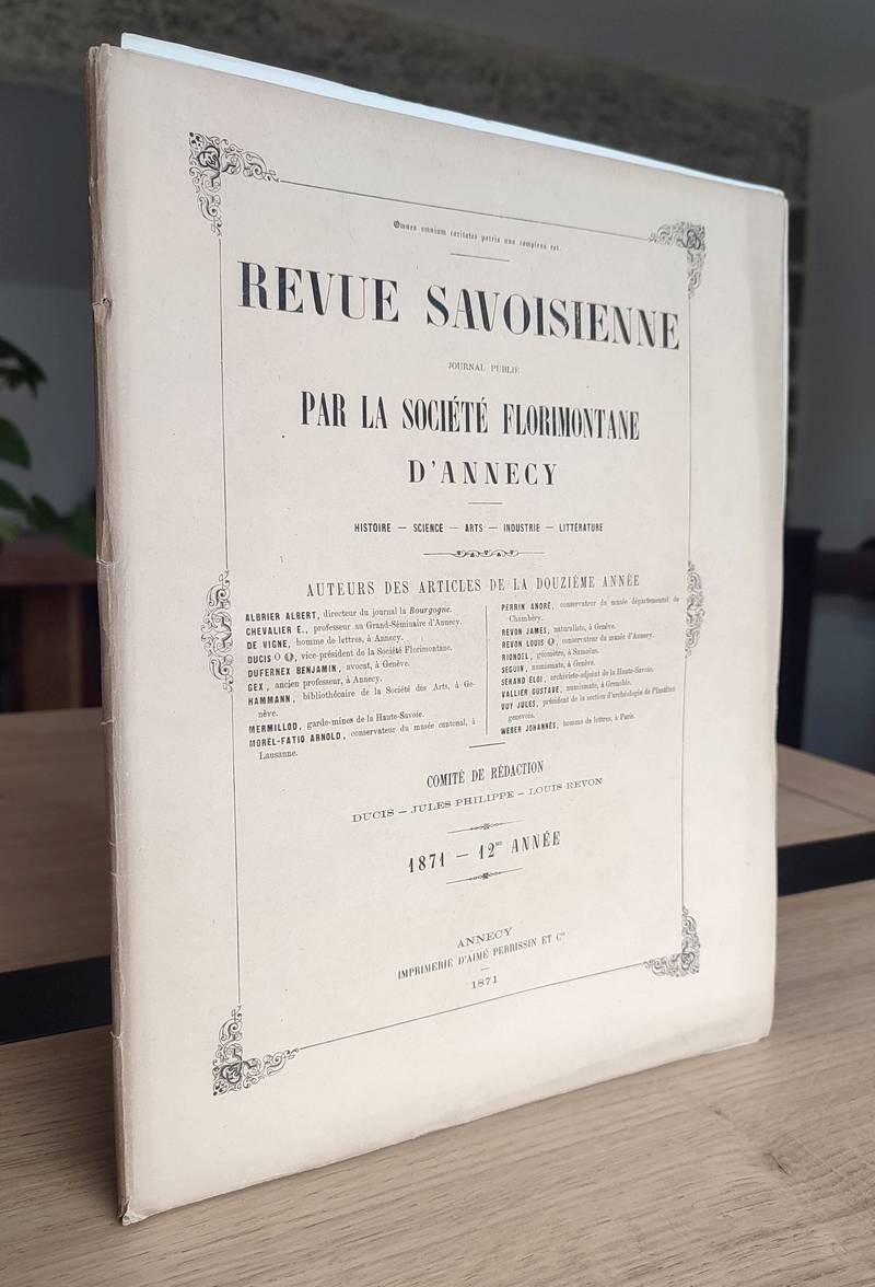 Revue Savoisienne, 1871, 12ème année