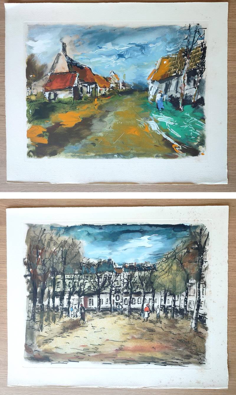 Rive Gauche. Quartier Latin - Plaisance - Montparnasse - Les quais - Saint Germains des Près (avec suite en noir sur papier de Chine et autoportrait signé au crayon par Vlaminck)