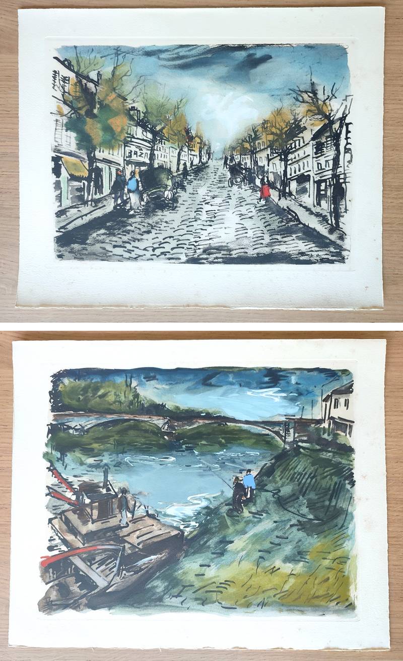 Rive Gauche. Quartier Latin - Plaisance - Montparnasse - Les quais - Saint Germains des Près (avec suite en noir sur papier de Chine et autoportrait signé au crayon par Vlaminck)