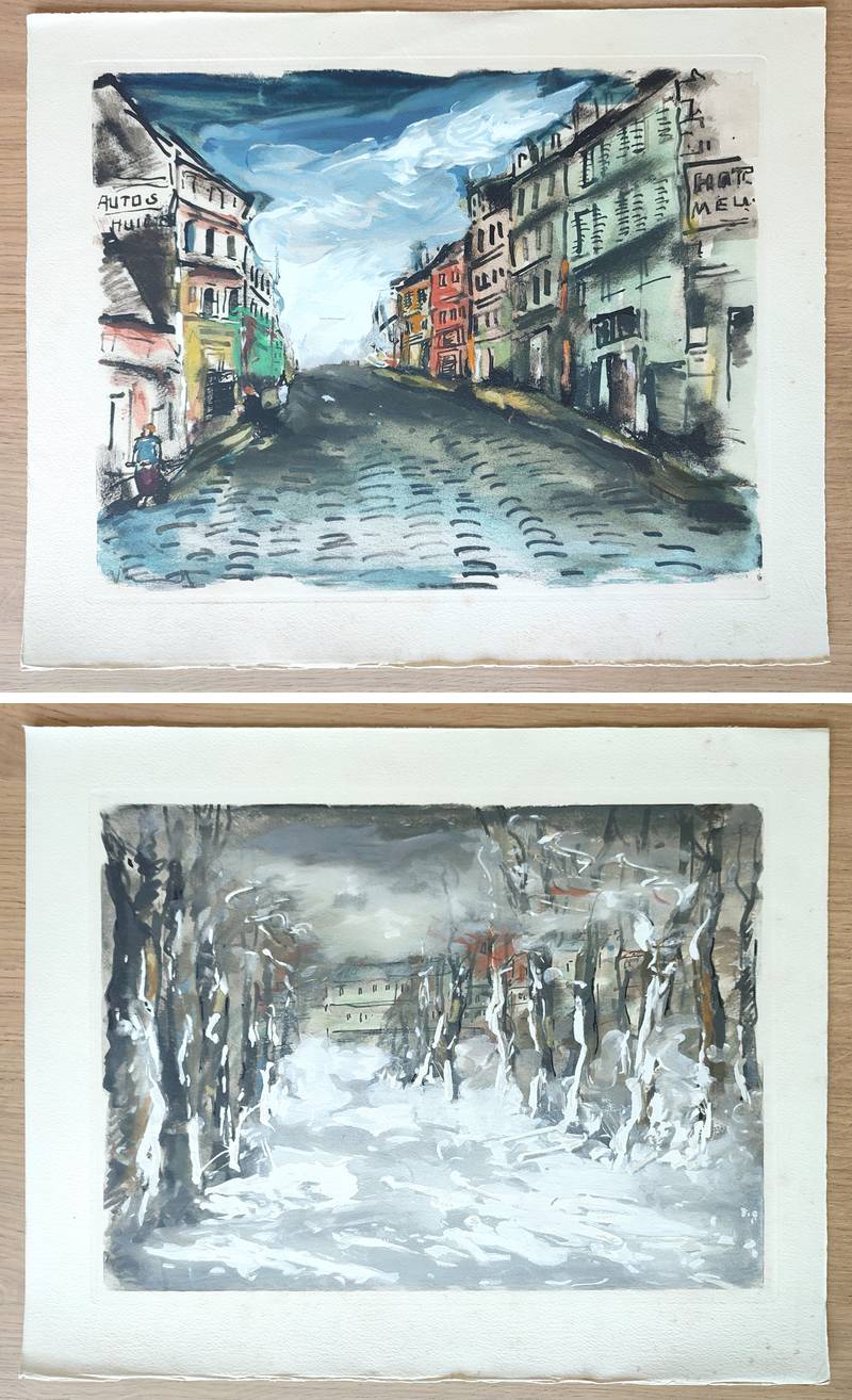 Rive Gauche. Quartier Latin - Plaisance - Montparnasse - Les quais - Saint Germains des Près (avec suite en noir sur papier de Chine et autoportrait signé au crayon par Vlaminck)