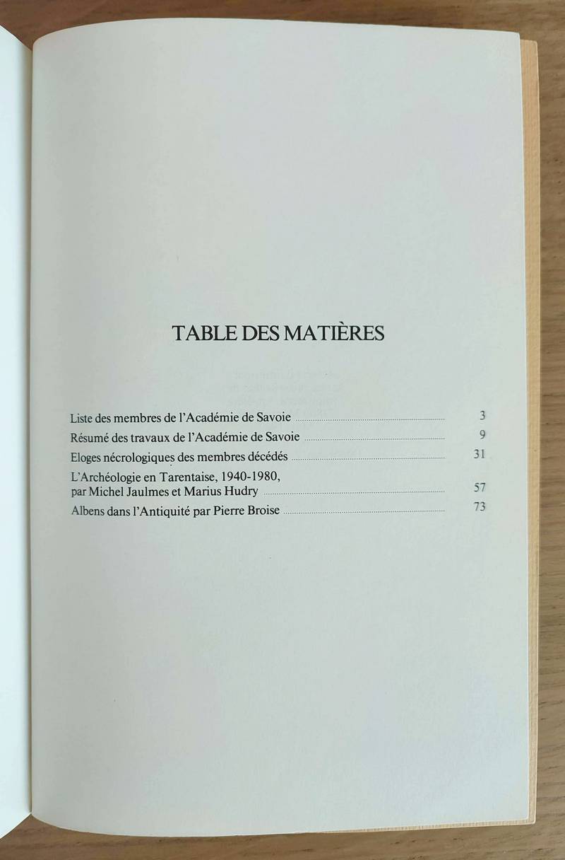 Mémoires de l'Académie des Sciences, Belles-Lettres et Arts de Savoie. Sixième série, Tome XII, 1981