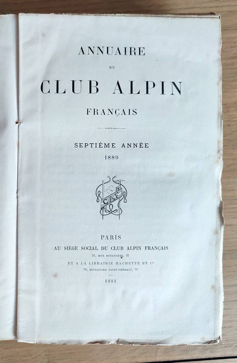 Annuaire du Club Alpin français. Septième année 1880