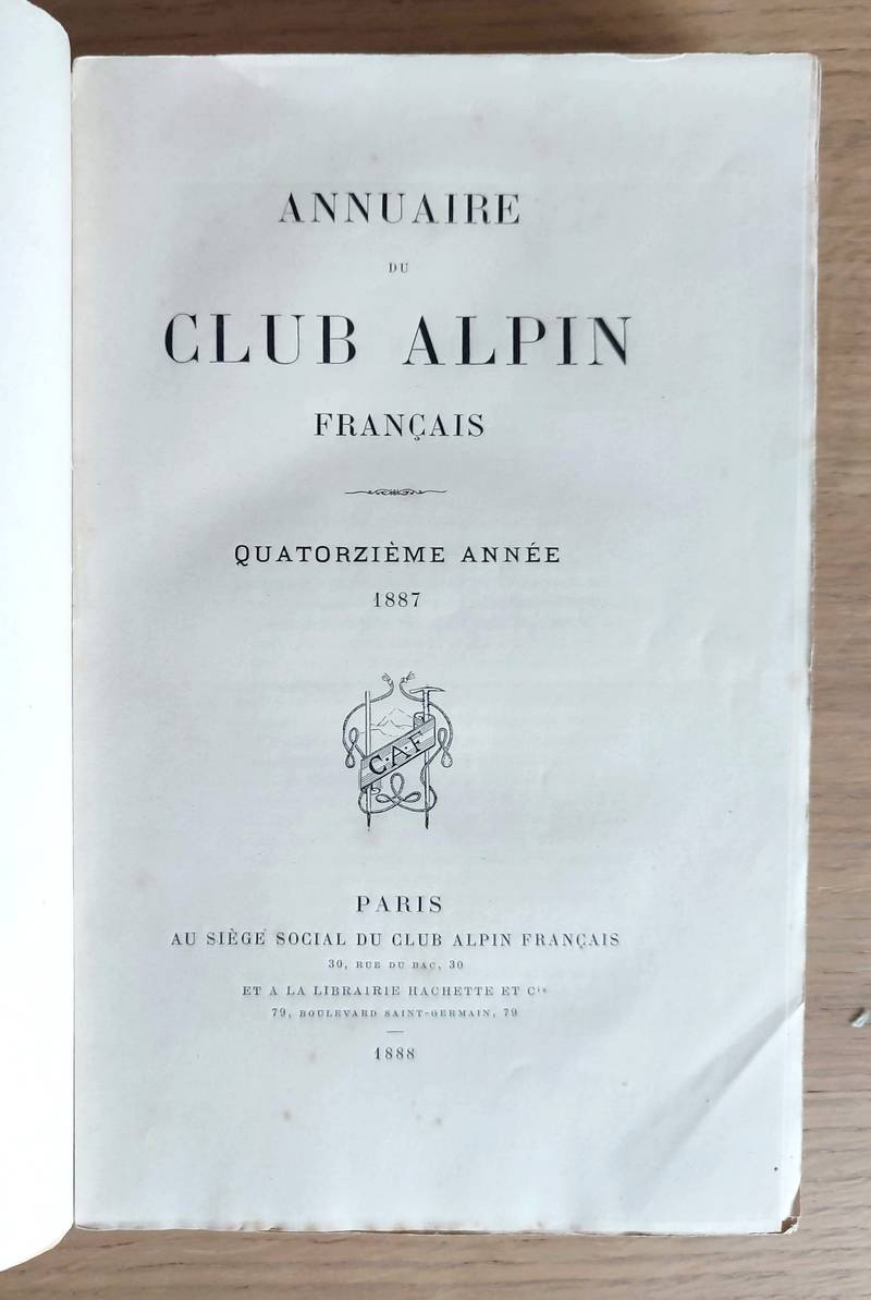 Annuaire du Club Alpin français. Quatorzième année 1887