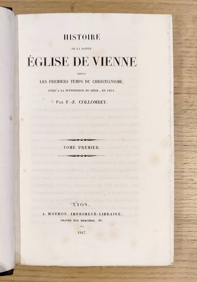 Histoire de la Sainte église de Vienne (3 volumes) depuis les premiers temps du christianisme, jusqu'à la suppression du siège, en 1801. suivi du supplément à l'histoire de l'église de Vienne