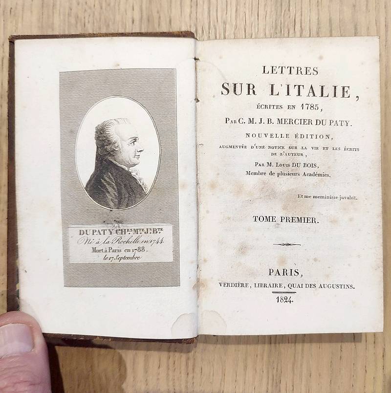 Lettres sur l'Italie écrites en 1785 (2 volumes)
