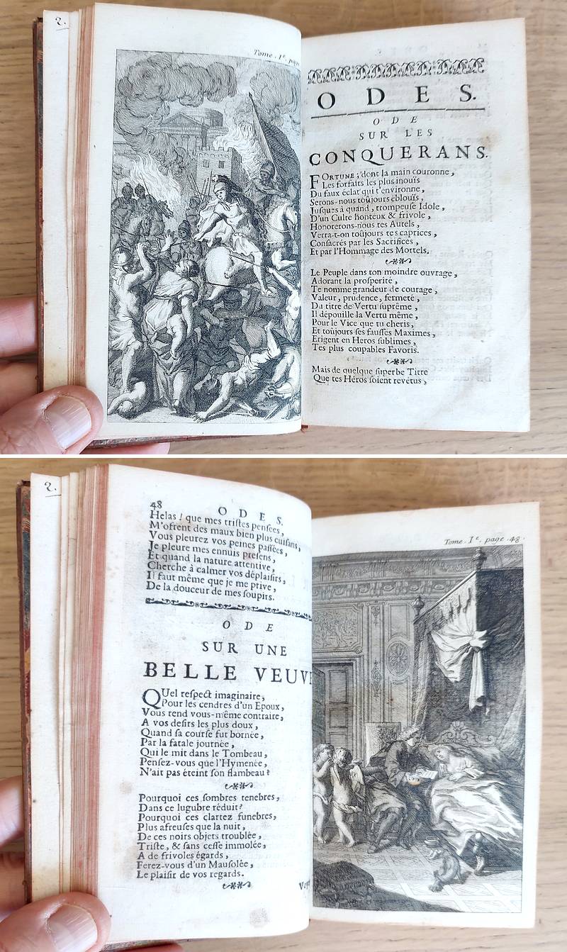 Les oeuvres choisies du Sr Rousseau, contenant ses Odes, Odes sacrées de l'édition de Soleure, & cantates (3 volumes en 1)