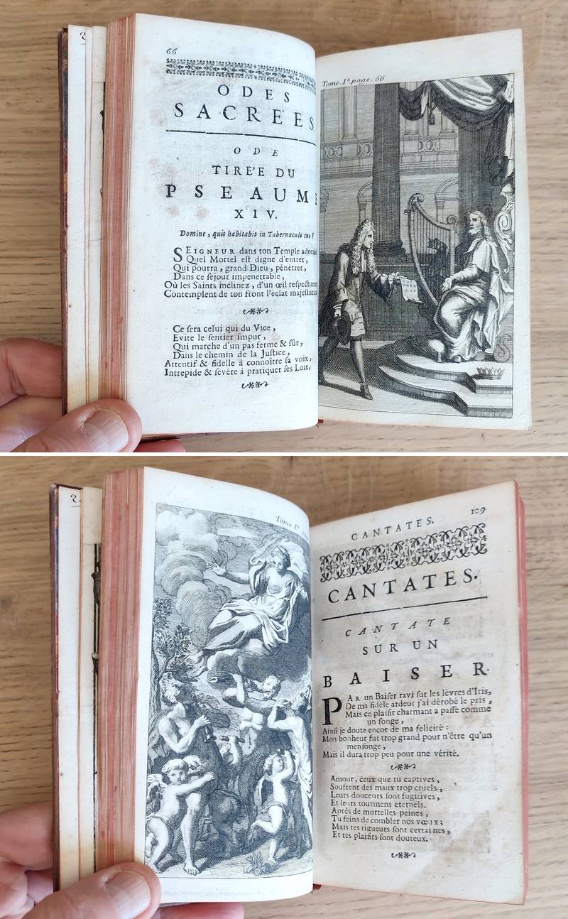 Les oeuvres choisies du Sr Rousseau, contenant ses Odes, Odes sacrées de l'édition de Soleure, & cantates (3 volumes en 1)