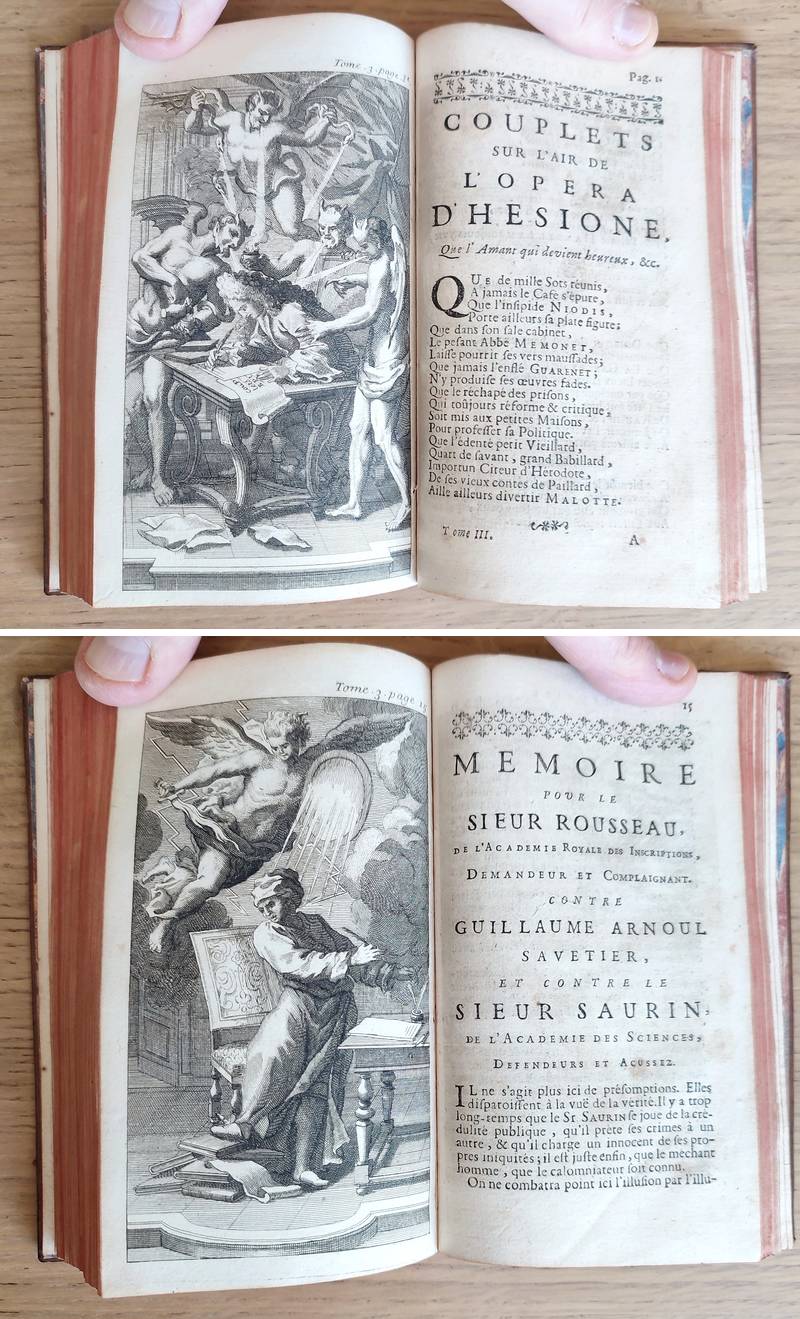 Les oeuvres choisies du Sr Rousseau, contenant ses Odes, Odes sacrées de l'édition de Soleure, & cantates (3 volumes en 1)