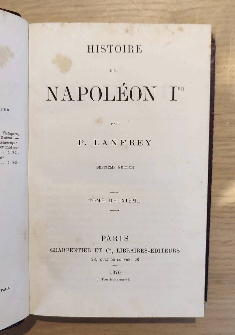 Histoire de Napoléon Ier (5 volumes)